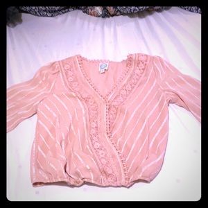 Blue Rain pink with lace shirt